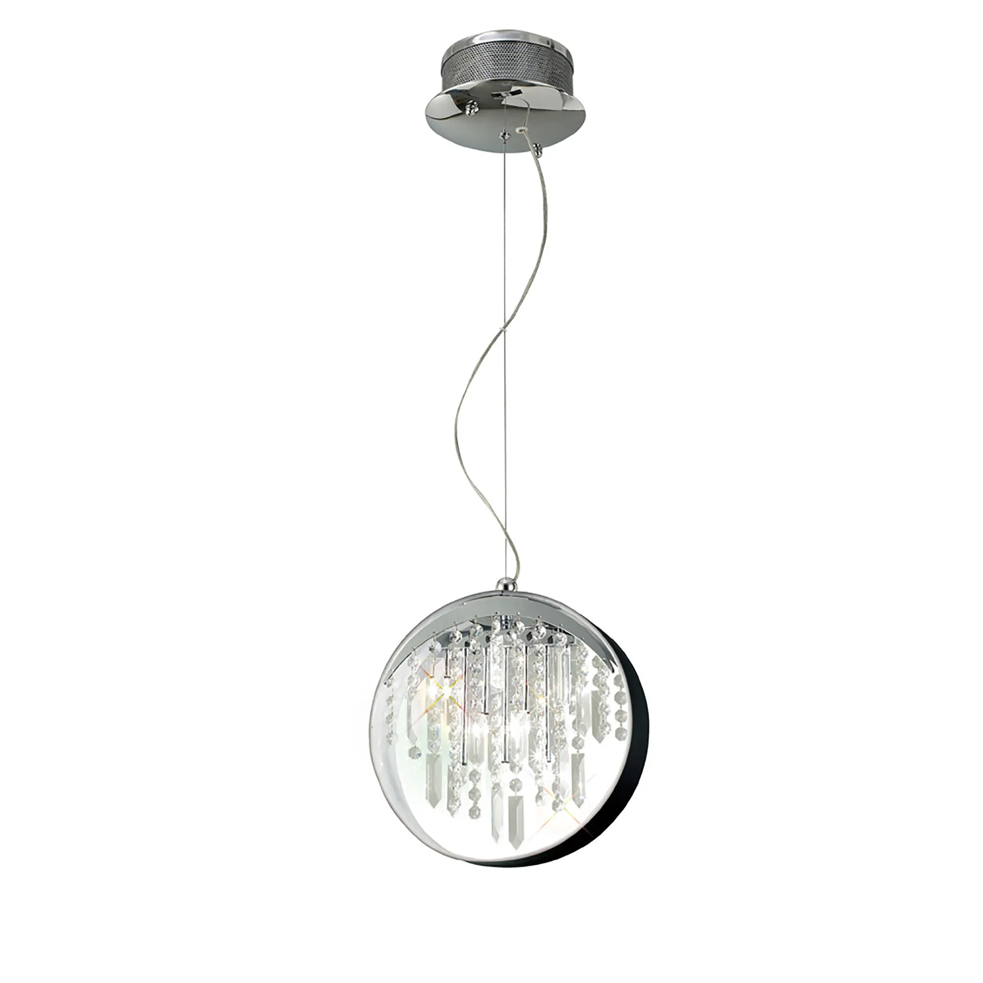 Geo Crystal Ceiling Lights Diyas Single Crystal Pendants